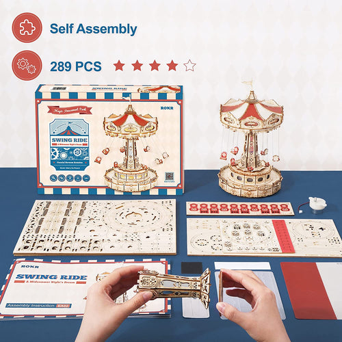 Amusement Park Swing Ride Music Box